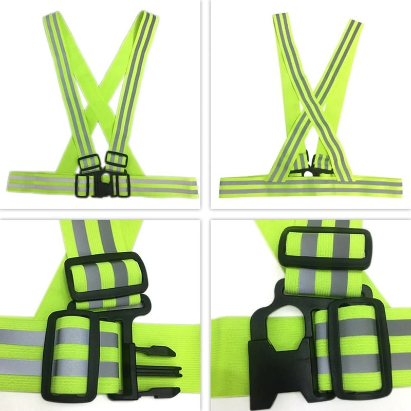 Adjustable Reflective Safety Vest For Cycling Running And Outdoor Activities 4