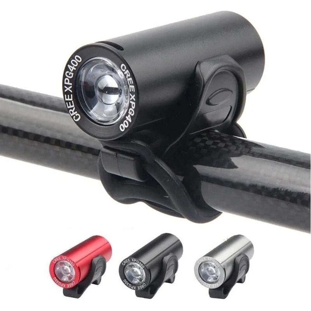 USB Rechargeable Mini Bicycle Front Light Waterproof LED Headlight 0