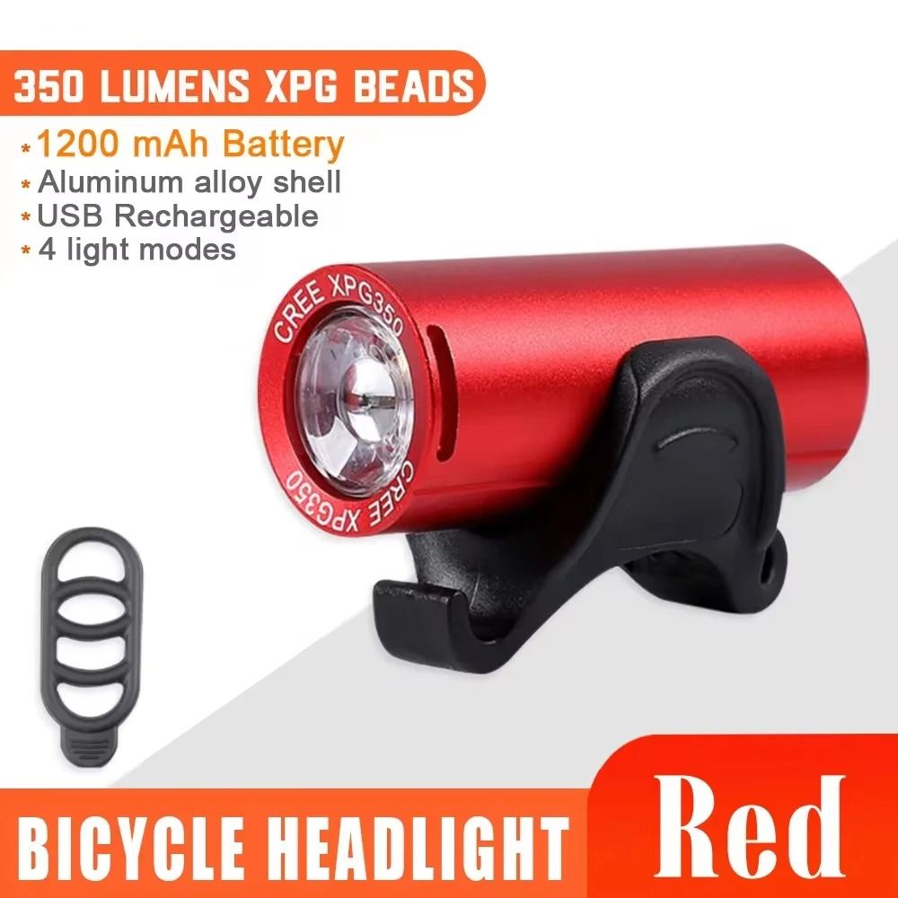 USB Rechargeable Mini Bicycle Front Light Waterproof LED Headlight 6