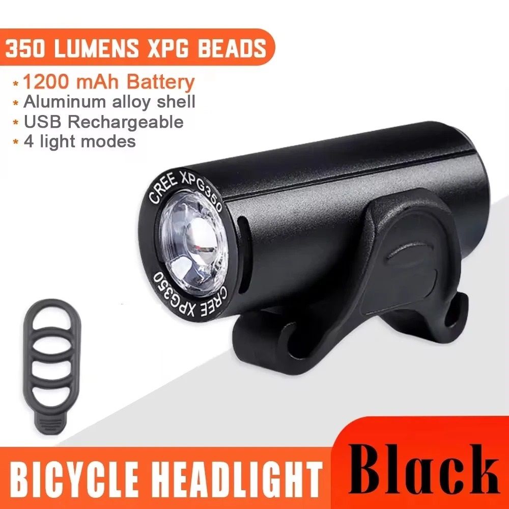 USB Rechargeable Mini Bicycle Front Light Waterproof LED Headlight 7