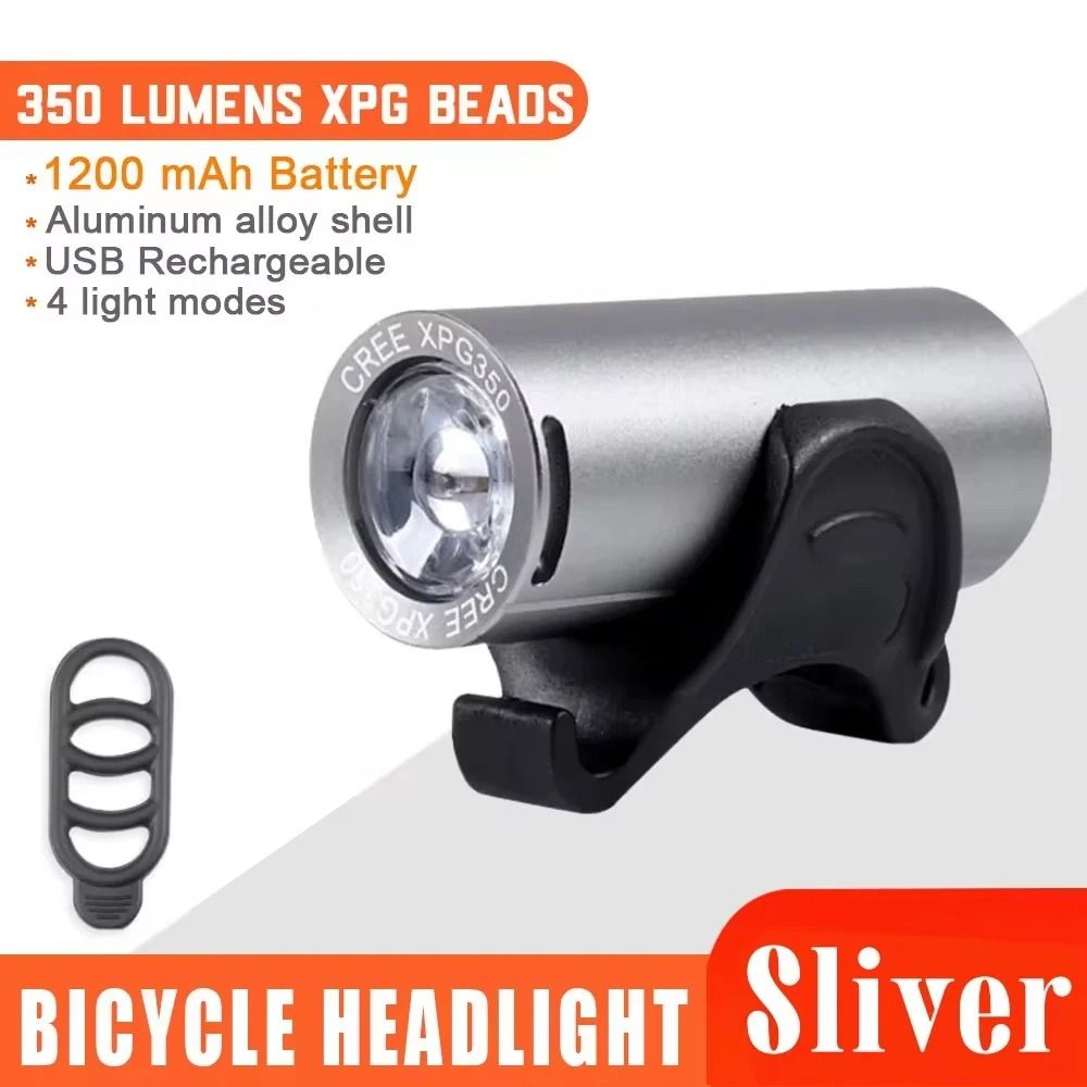 USB Rechargeable Mini Bicycle Front Light Waterproof LED Headlight 8