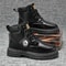 Step Out In Style And Comfort With These Men High Top Leather Boots Designed For Everyday Wear Moto 7
