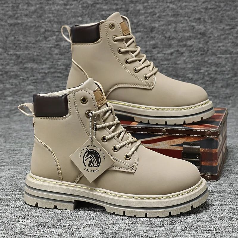 Step Out In Style And Comfort With These Men High Top Leather Boots Designed For Everyday Wear Moto 8