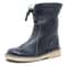 Women Winter PU Leather Boots Flat Fleece Lined Ankle Shoes 4