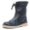 Women Winter PU Leather Boots Flat Fleece Lined Ankle Shoes 7