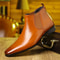 Men Genuine Leather Chelsea Boots Thick Sole Ankle Shoes 2