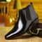 Men Genuine Leather Chelsea Boots Thick Sole Ankle Shoes 3