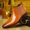 Men Genuine Leather Chelsea Boots Thick Sole Ankle Shoes 5