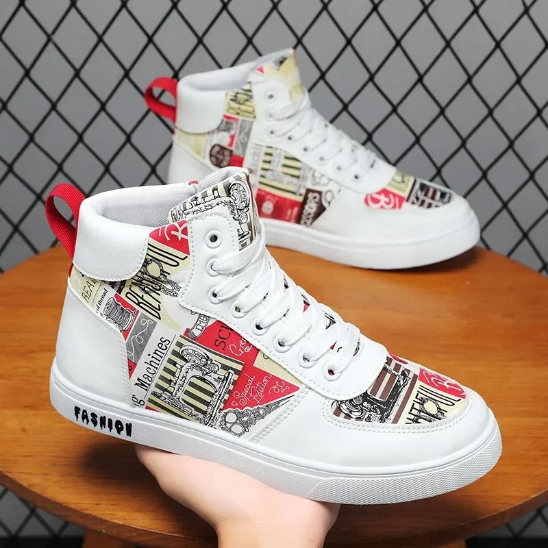 Men Casual Leather Running And Walking Sneaker Skateboard Shoes 5