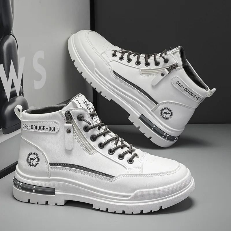 Breathable Casual Men Ankle Boots Retro High Quality Platform Shoes 1