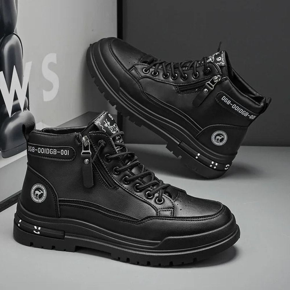 Breathable Casual Men Ankle Boots Retro High Quality Platform Shoes 2