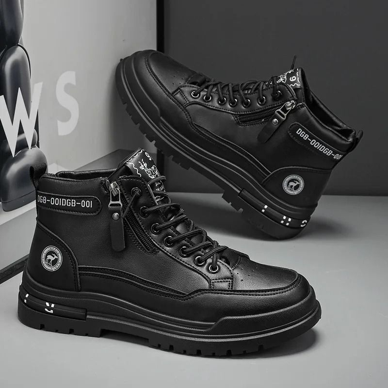 Breathable Casual Men Ankle Boots Retro High Quality Platform Shoes 2