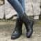 Women Retro Western Motorcycle Boots Zipper Mid Calf Plus Size Short Botas 1
