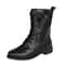 Women Retro Western Motorcycle Boots Zipper Mid Calf Plus Size Short Botas 3