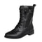 Women Retro Western Motorcycle Boots Zipper Mid Calf Plus Size Short Botas 3