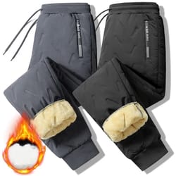 women winter thick plush straight leg warm pants