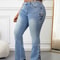 Plus Size Women Bootcut Denim Jeans High Rise Tummy Control Pants 0
