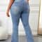 Plus Size Women Bootcut Denim Jeans High Rise Tummy Control Pants 5