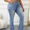 Plus Size Women Bootcut Denim Jeans High Rise Tummy Control Pants 6