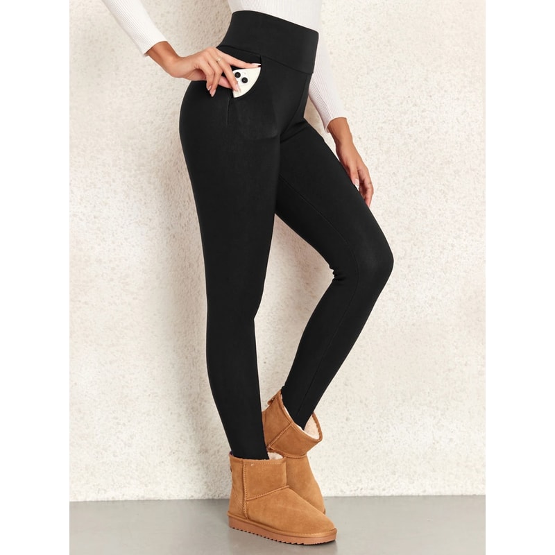 Thermal Velvet High Waist Winter Leggings For Women Thick Fleece Lined Warm Leggings 3