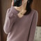 Elegant V Neck Cashmere Pullover With Lace Detail Hollow Out Knit Winter Sweater For Women 2