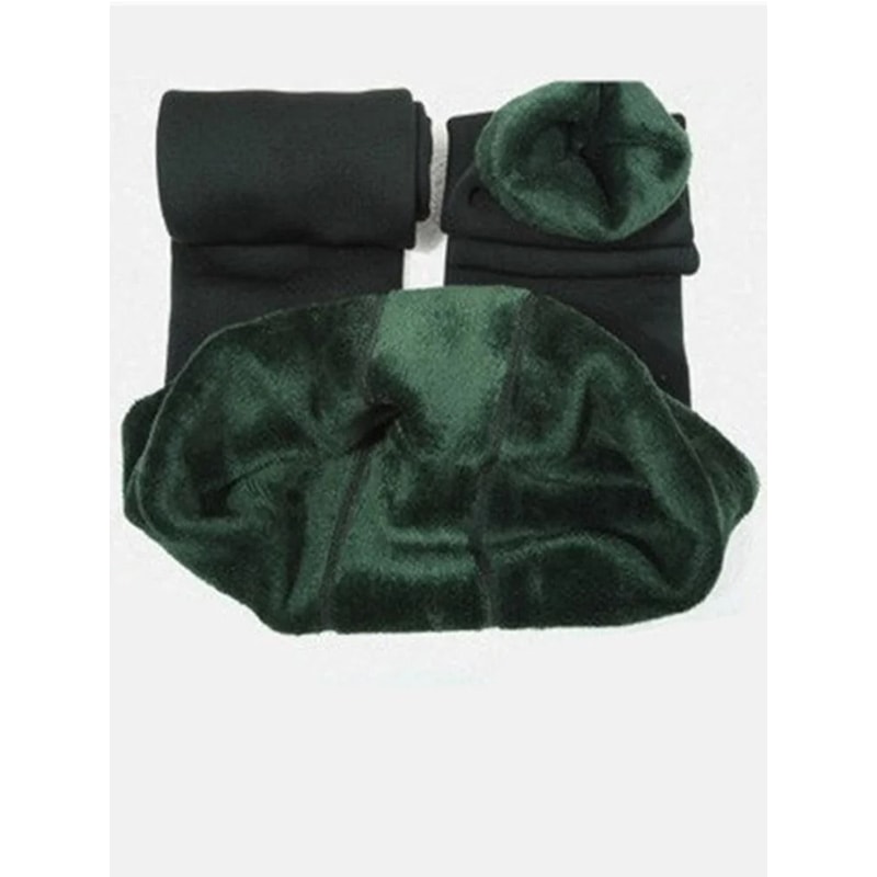 High Waist Winter Warm Leggings With Thick Velvet Lining Solid Color Thermal Pants 10