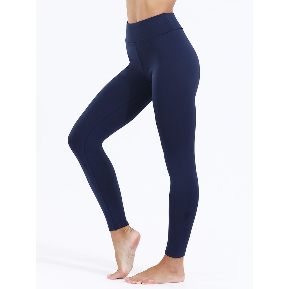 Thermal Velvet High Waist Winter Leggings Solid Color Thick Fleece Lined Classic Leggings 4