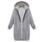 Women Thick Fleece Hooded Parka Jacket Winter Zip Up Sweatshirt Sports Outwear 5
