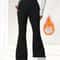 Thermal Wool Lined High Waist Bell Bottom Pants Thick Winter Plush Flare Leggings 1