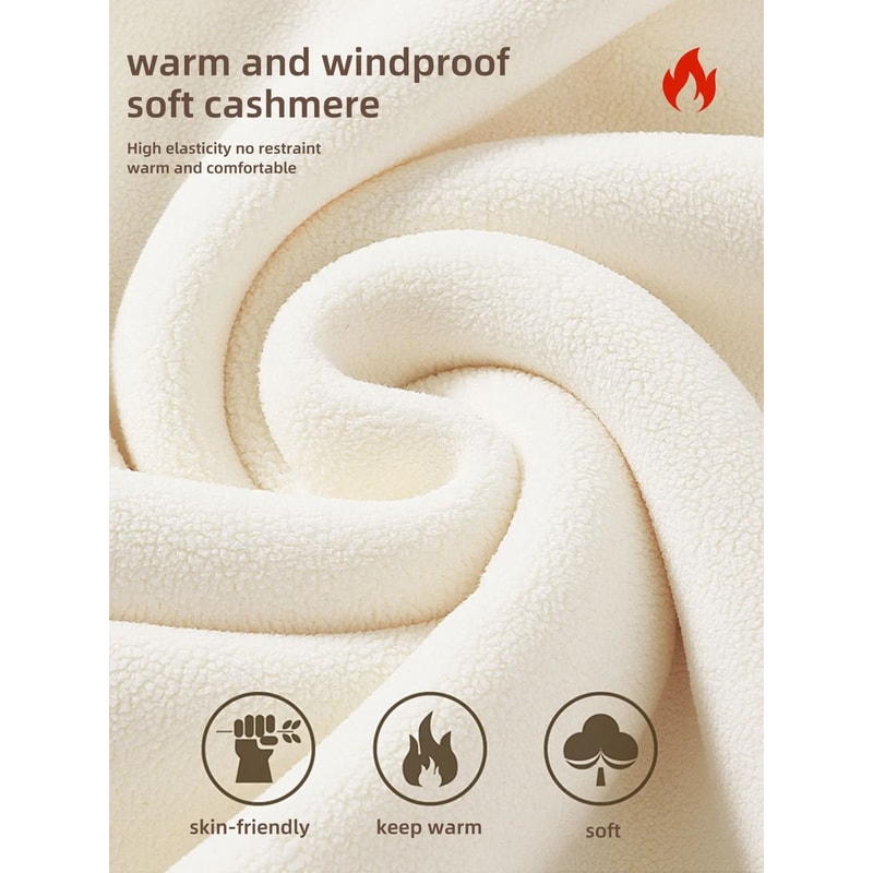 Thermal Wool Lined High Waist Bell Bottom Pants Thick Winter Plush Flare Leggings 5