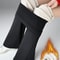 Thermal Wool Lined High Waist Bell Bottom Pants Thick Winter Plush Flare Leggings 6