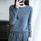 Pure Merino Wool O Neck Pullover Elegant Cashmere Feel Winter Sweater For Women 0