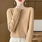 Pure Merino Wool O Neck Pullover Elegant Cashmere Feel Winter Sweater For Women 11