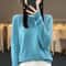 Pure Merino Wool O Neck Pullover Elegant Cashmere Feel Winter Sweater For Women 22