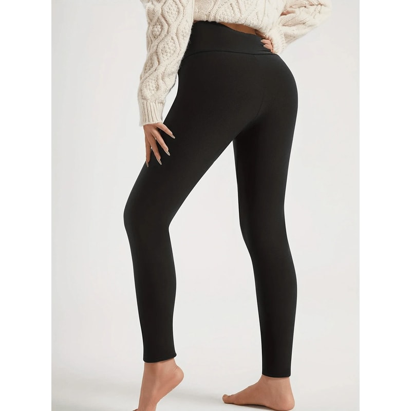 Thermal Lamb Wool Lined Running Leggings Thick Fleece Winter Warm Leggings For Women 4