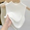Slim Fit Knitted Tank Top Sleeveless Short Pullover Sweater For Women 0