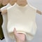 Slim Fit Knitted Tank Top Sleeveless Short Pullover Sweater For Women 1