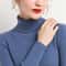 Elegant Ribbed Turtleneck Cashmere Soft Knit Pullover Basic Winter Jumper For Women 2