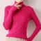 Elegant Ribbed Turtleneck Cashmere Soft Knit Pullover Basic Winter Jumper For Women 20