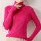Elegant Ribbed Turtleneck Cashmere Soft Knit Pullover Basic Winter Jumper For Women 20