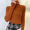 Elegant Ribbed Turtleneck Cashmere Soft Knit Pullover Basic Winter Jumper For Women 22