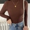 Elegant Ribbed Turtleneck Cashmere Soft Knit Pullover Basic Winter Jumper For Women 23