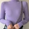 Elegant Ribbed Turtleneck Cashmere Soft Knit Pullover Basic Winter Jumper For Women 26