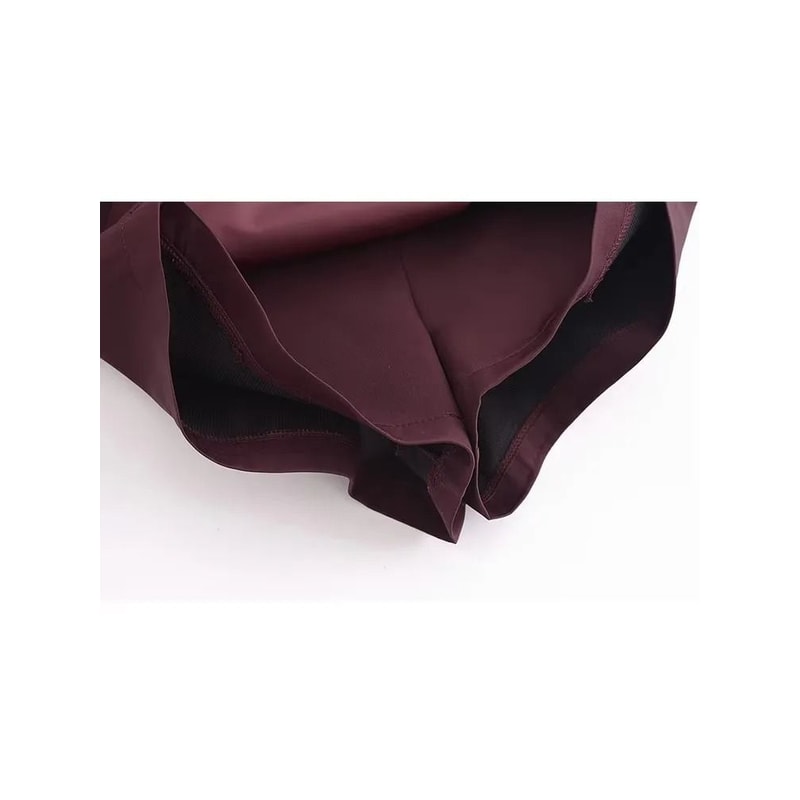 Vintage High Waist Mini Skort Fashion Side Zipper Shorts Skirt For Women 5