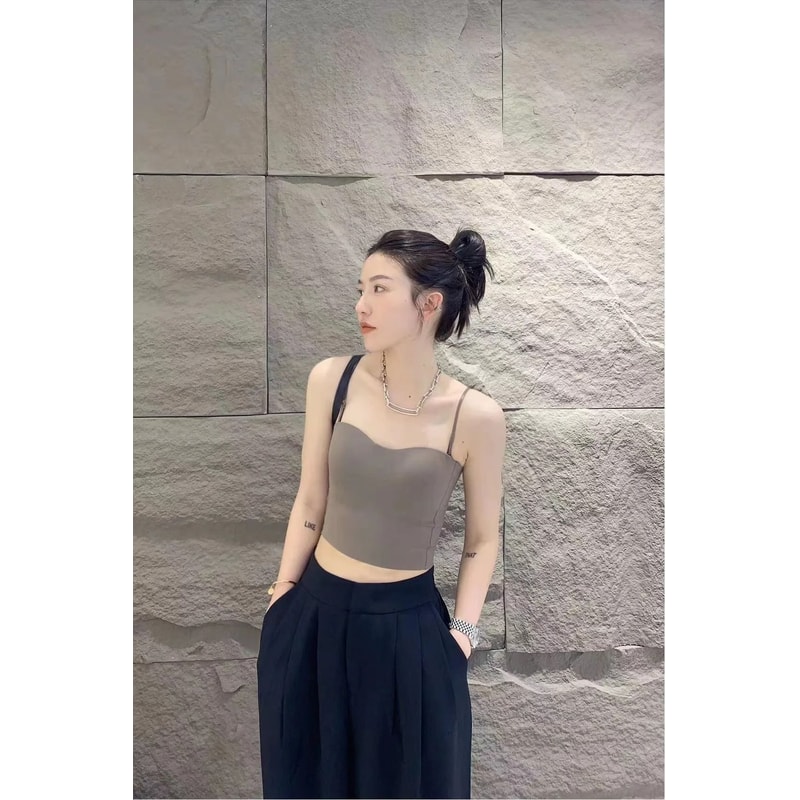 Seamless U Back Knitted Yoga Tank Top With Fixed Chest Pads Skin Friendly Gym Vest 2