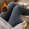 Women Ribbed Fleece Lined High Waist Thermal Leggings Slim Fit Pants 0
