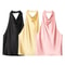Women Satin Halter Neck Backless Summer Camisole Top 0