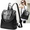 Large Anti Theft Waterproof Leather Backpack Fashionable Travel Shoulder Bag For Women 0