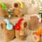 Cute Capybara With Headphones Plush Keychain Soft Stuffed Animal Doll Pendant Gift 0