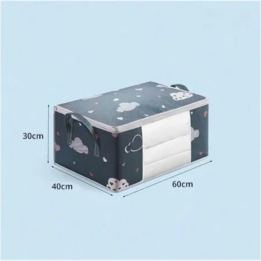 Large Capacity Clothes Storage Bag Organizer With Reinforced Handle For Bedding And Blankets 9